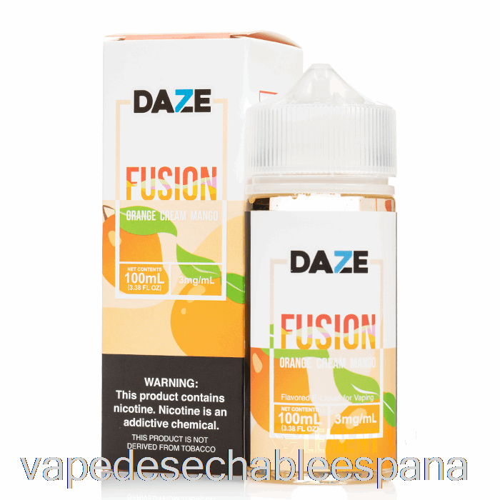 Vape Desechable España Naranja Crema Mango - 7 Daze Fusion - 100ml 3mg